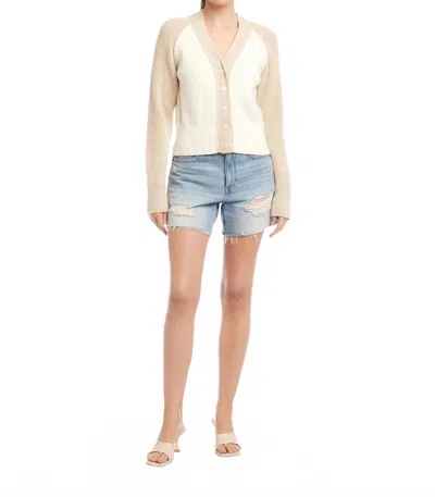 Fifteen Twenty Marina Colorblock Cardigan In White