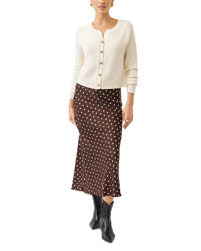Fifteen Twenty Mia Bias Midi Skirt In Brown
