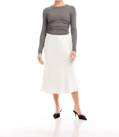 Fifteen Twenty Mia Bias Skirt In Cream