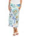 Fifteen Twenty Mia Bias Cut Midi Skirt In Print