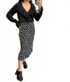 Fifteen Twenty Mia Dots Skirt In Black In Black