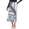 Fifteen Twenty Mia Mix Print Midi Skirt In Multi