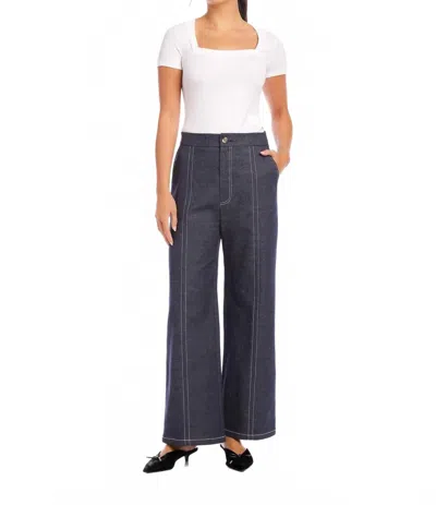 FIFTEEN TWENTY MILES WIDE-LEG TROUSER PANTS IN NAVY