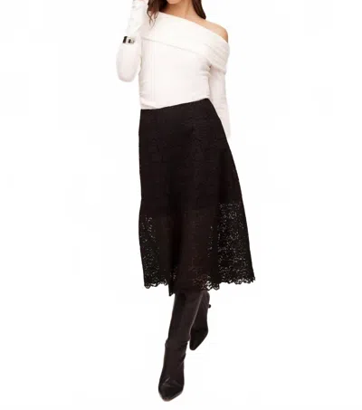 Fifteen Twenty Millie A-line Midi Skirt In Black