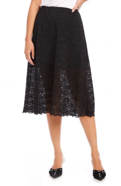 Fifteen Twenty Millie Lace A-line Skirt In Black