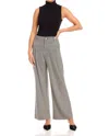 Fifteen Twenty Mina Check High Waist Wide Leg Pants In Gray