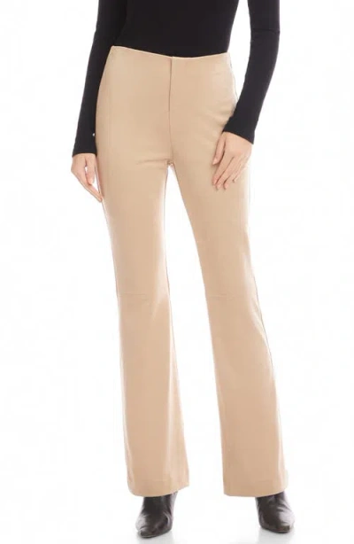 Fifteen Twenty Molly Pull On Bootcut Pants In Almond In Neutral