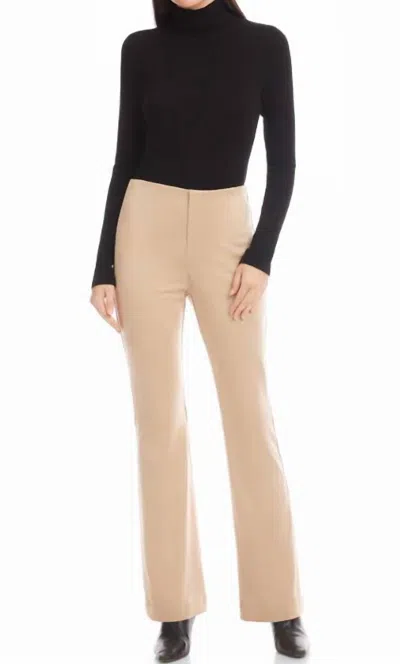 Fifteen Twenty Molly Pull On Bootcut Pants In Almond In Neutral