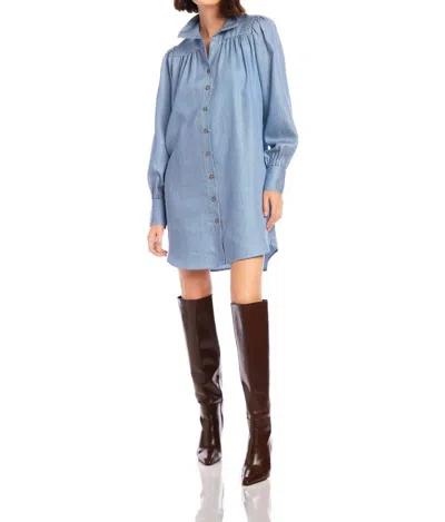 Fifteen Twenty Natalia Shirt Dress In Blue