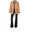 Fifteen Twenty Nico Stitch Detail Wool Blend Jacket In Brown