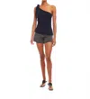 Fifteen Twenty Harper Knotted One-shoulder Top In Blue