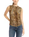 Fifteen Twenty Paige Shirred Sleeveless Top In Brown