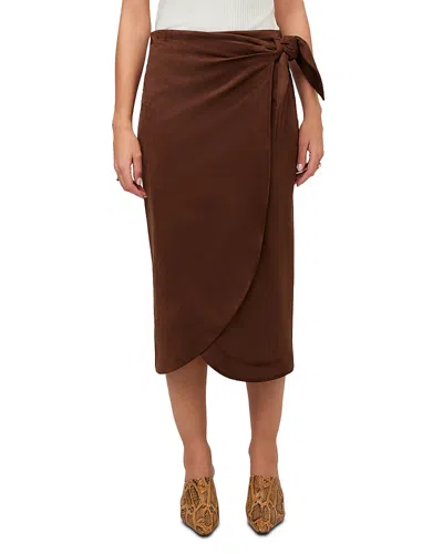 Fifteen Twenty Penelope Wrap Midi Skirt In Brown