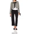 Fifteen Twenty Poppy Bow Micro Jacket In Black In Black