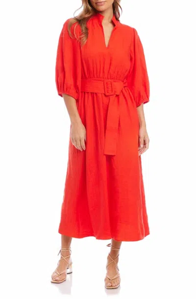 Fifteen Twenty Quinn Dress In Saffron In Red