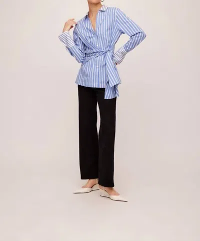 Fifteen Twenty Reese Tie Shirt In Stripe In Multi