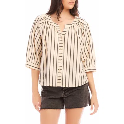 Fifteen Twenty Rilyn Stripe Shirt In Ivory Stripe