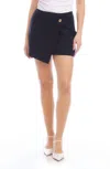 Fifteen Twenty Rowyn Faux Wrap Miniskirt In Blue