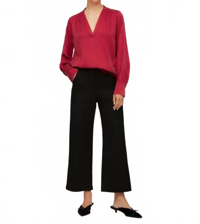Fifteen Twenty Rylee Cropped Pant In Black In Red
