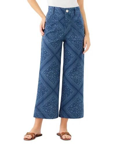 Fifteen Twenty Rylee Cropped Wide Leg Pants In Blue