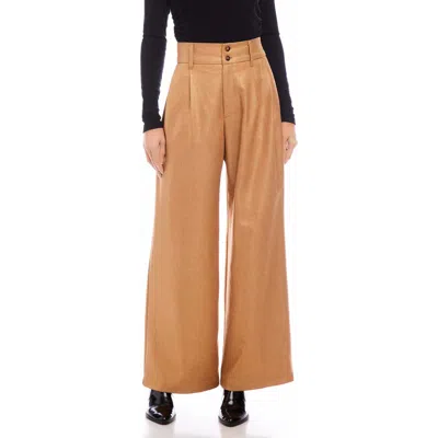 Fifteen Twenty Sadie High Waist Wide Leg Pants In Camel
