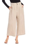 Shop Fifteen Twenty Sadie Pinstripe Linen Pants In Beige Stripe