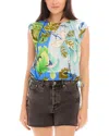 Fifteen Twenty Sami Scarf Print Tie Hem Sleeveless Top In Print
