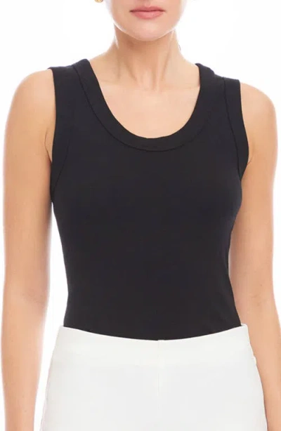 Fifteen Twenty Scoop Neck Tank In Black