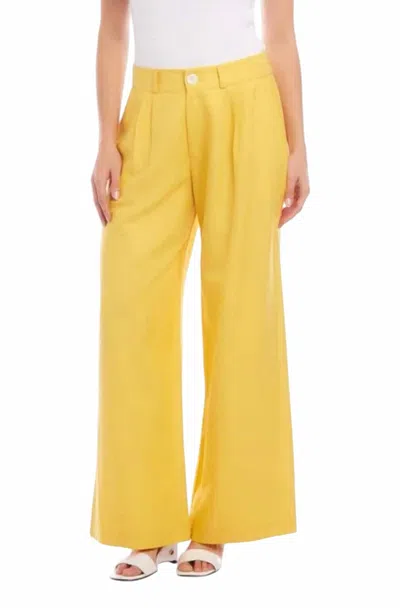 Fifteen Twenty Selby Midrise Trouser In Yellow