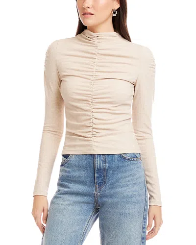 Fifteen Twenty Selena Ruched Top In Neutral