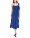 Fifteen Twenty Serewna Asymmetric Strap Midi Dress In Marine