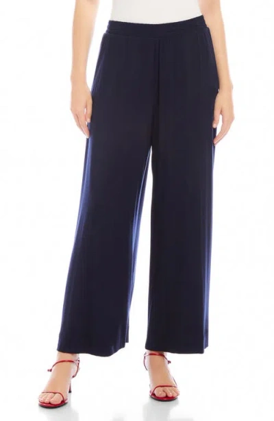 Fifteen Twenty Shilo Ankle Wide Leg Pants In Navy
