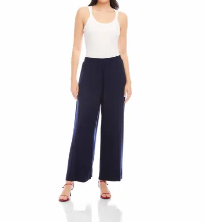 FIFTEEN TWENTY SHILO WIDE LEG ANKLE PANTS IN NAVY