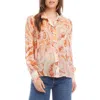 Fifteen Twenty Shirred Paisley Floral Blouse In Multi