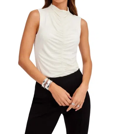 Fifteen Twenty Shirred Tank Top In Cream In White