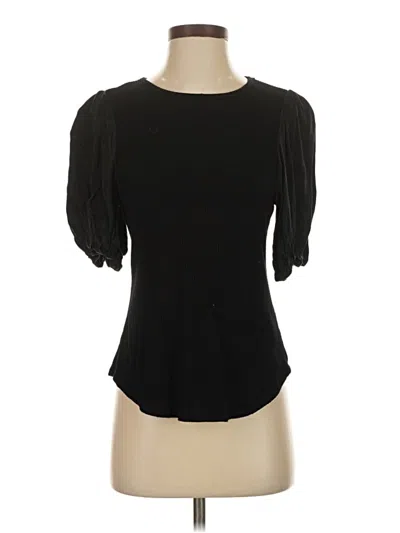 Pre-owned Fifteen Twenty Short Sleeve Top Black Sweetheart Neckline Tops
