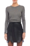 Fifteen Twenty Side-shirred Top In Charcoal In Charcoal