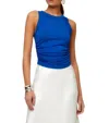 Fifteen Twenty Side Shirred Tank Top In Cobalt In Blue