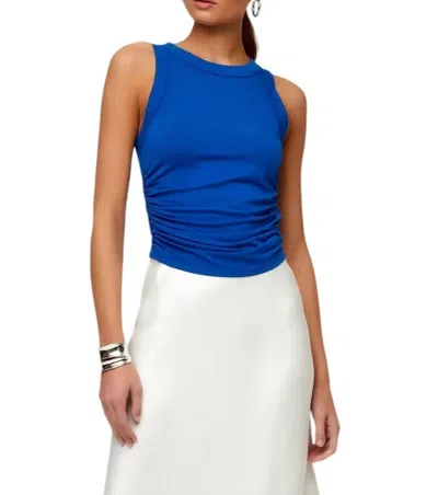Fifteen Twenty Side Shirred Tank Top In Cobalt In Blue