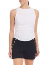 Fifteen Twenty Side Shirred Tank In White