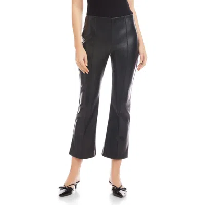 Fifteen Twenty Sigourney Faux Leather Ankle Pants In Black