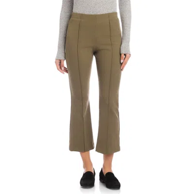 Fifteen Twenty Sigourney Pintuck Crop Stretch Twill Pants In Light Olive