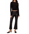 Fifteen Twenty Sigourney Pintuck Faux Leather Pants In Black In Black
