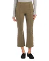 Fifteen Twenty Sigourney Pintuck Crop Stretch Twill Pants In Green