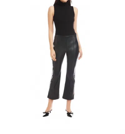 Fifteen Twenty Sigourney Pintuck Pants In Black Faux Leather