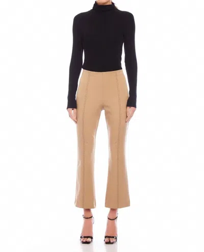 FIFTEEN TWENTY SIGOURNEY SADDLE STITCH ANKLE PANTS IN CAMEL