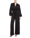 Fifteen Twenty Skyler Long Sleeve Wide Leg Jumpsuit In Black