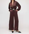 Fifteen Twenty Skyler V-neck Relaxed Jumpsuit In Brown In Brown
