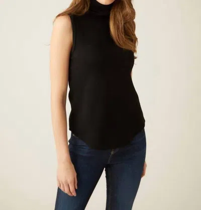 FIFTEEN TWENTY SLEEVELESS TURTLENECK TOP IN BLACK