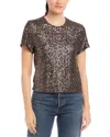 Fifteen Twenty Stacey Sequin T-shirt In Brown
